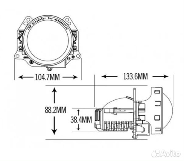 Светодиодные би-линзы Aozoom A3+ 3.0 дюйма