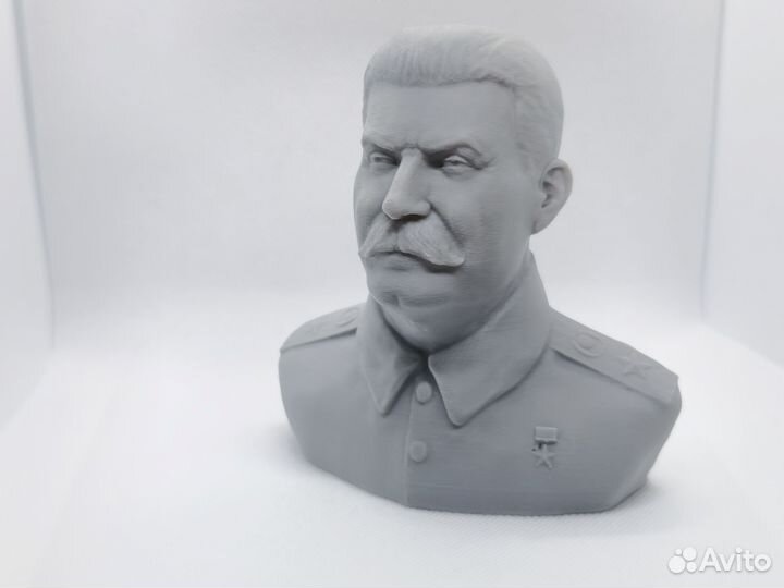 Бюст Иосифа Сталина новый, 12см, дымчатый цвет