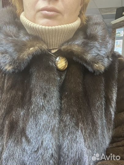 Шуба норковая с капюшоном 52 54