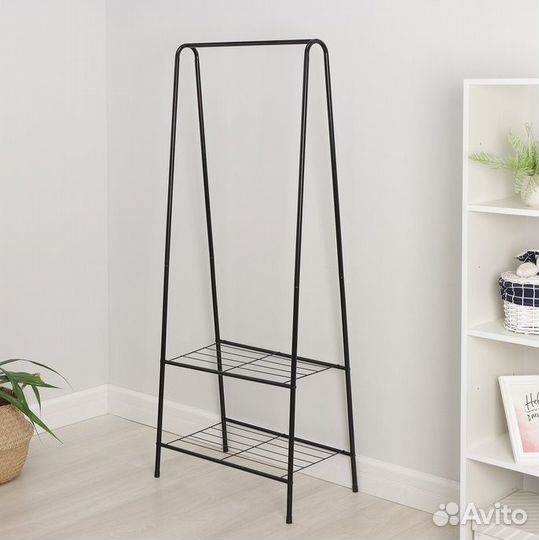 Стойка для одежды с двумя полками Доляна «Лофт», 5