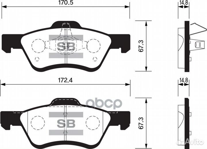 Колодки тормозные sangsin brake mazda Tribute 0