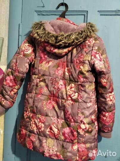 Куртка для девочки,теплая, б/у