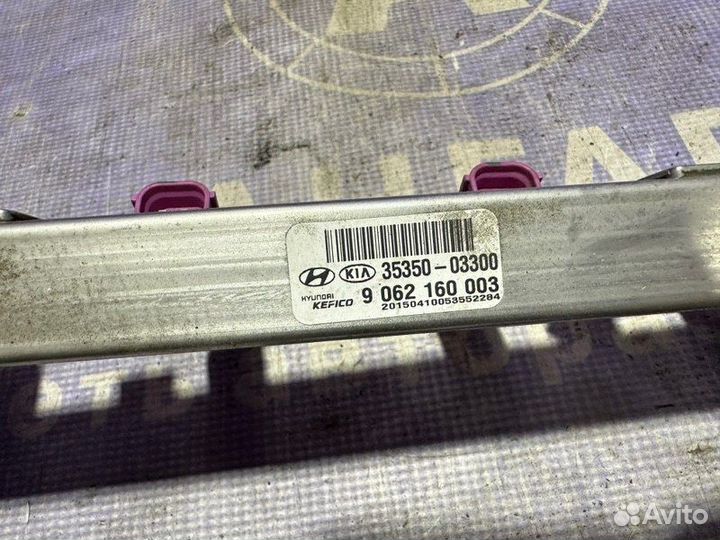 Топливная рампа с форсунками Kia Ceed JD G4LC 2016