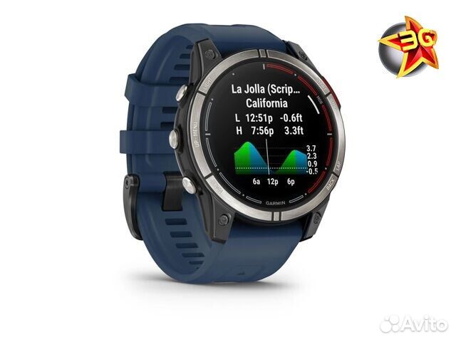 Часы Garmin Quatix 7 Pro Blue 010-02803-81 Новый