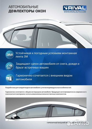 Дефлекторы окон Renault Duster I 10-21
