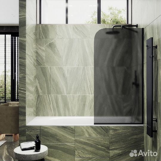 Шторка для ванны в профиле MaybahGlass 1400*300 Ст