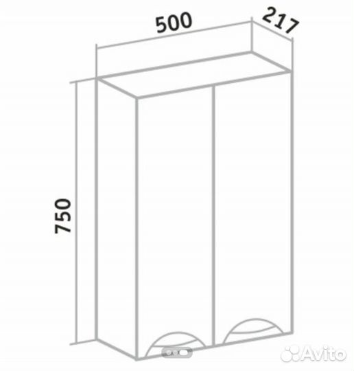 Шкаф подвесной Барселона 500 мм новый
