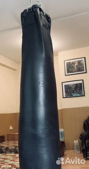 Боксерский мешок кожаный