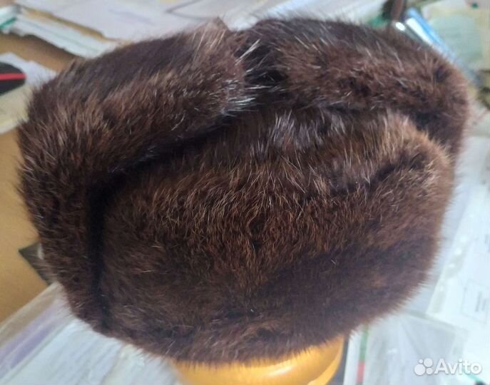Норковая шапка мужская