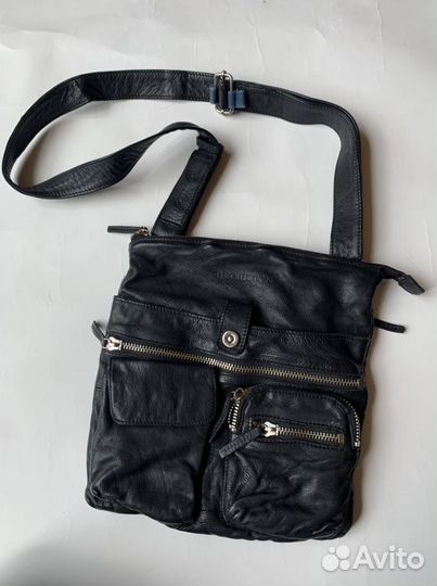 Ecco сумка планшет кожа варёная