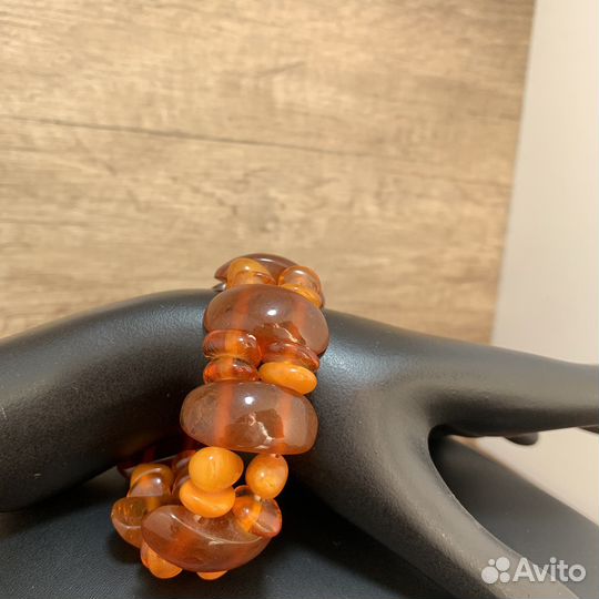Винтажный Браслет Из Янтаря Ретро
