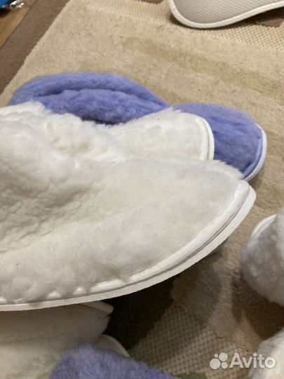 Чуни меховые шерстяные тапчки из меха, брак