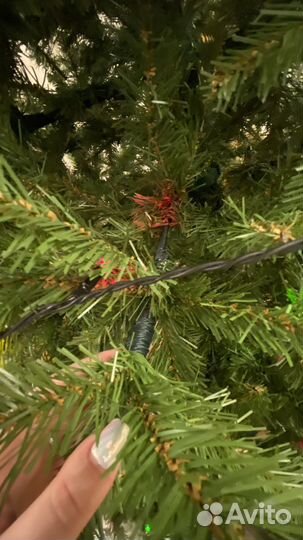 Ель искусственная 210см новогодняя металл основан