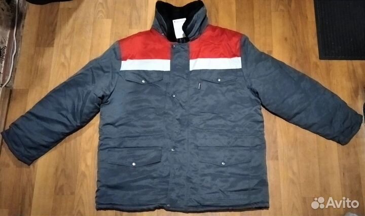 Куртка и полукомбинезон, зимний, серо-красный