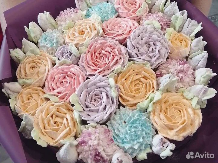 Изготовление зефирных букетов