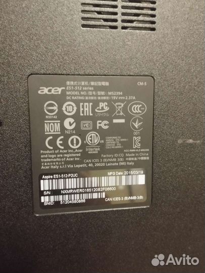 Ноутбук Acer MS2394