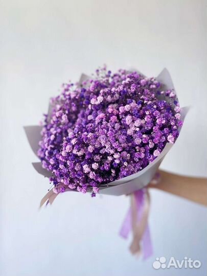 Цветы - букет из гипсофилы