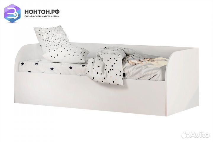 Кровать детская Трио белая