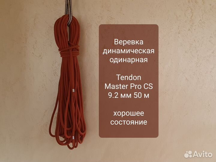 Веревка динамическая Tendon Master Pro CS 9.2 50 м