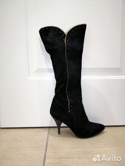 Замшевые итальянские сапоги