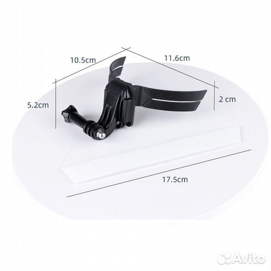 Крепление GoPro на подбородок мотошлема на липучке