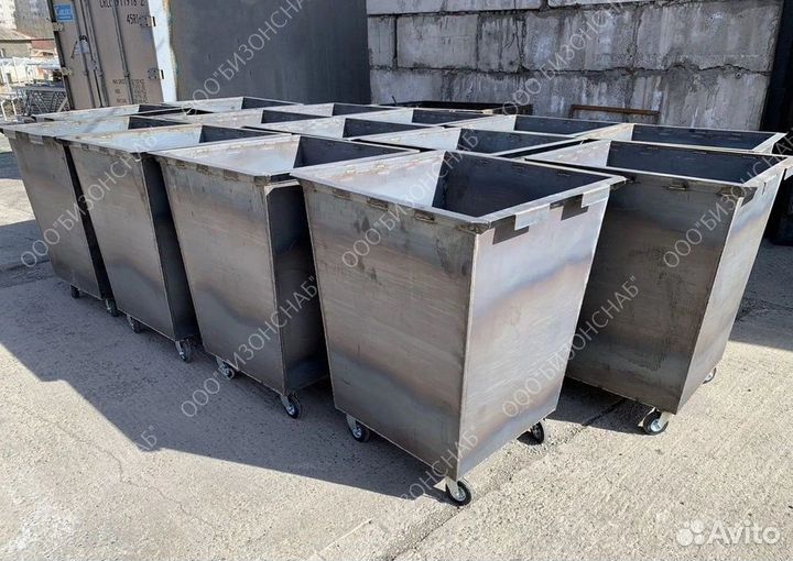 Контейнер для мусора с крышкой 0,75 м3 Арт kk2419