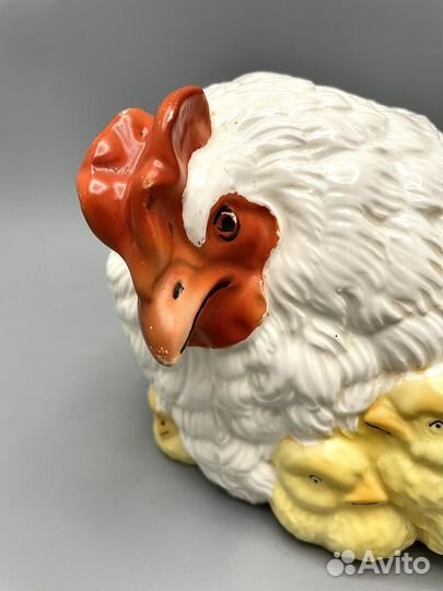 Шкатулка Курица с цыплятами Кузнецов