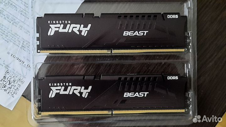 Kingston fury Beast DDR5 5200мгц 32GB (2*16) Чек
