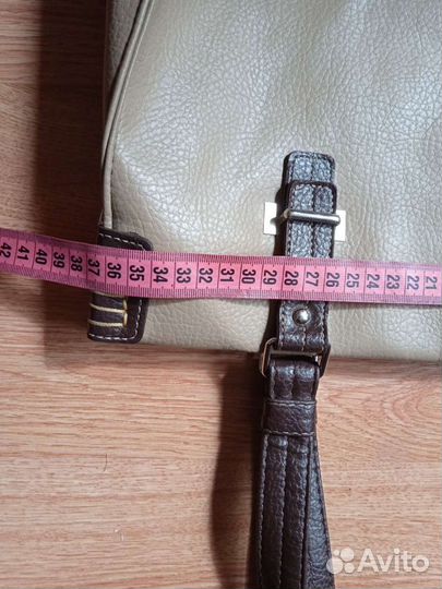 Сумка из натуральной кожи. Италия. бежевая