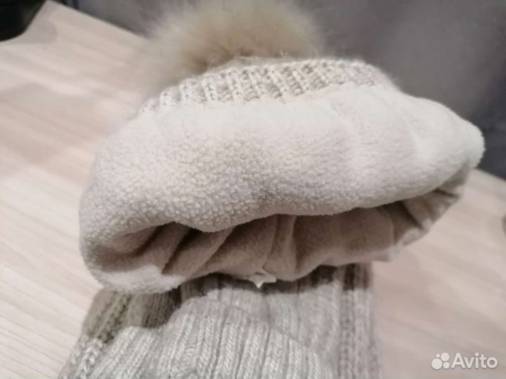 Зимний комплект шапка шарф варежки