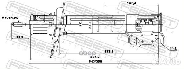 Амортизатор передний левый GAS.twin tube 126605