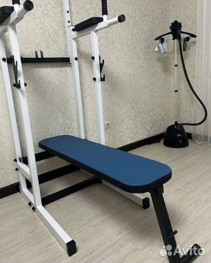 Турник + брусья пресс скамья упор штанги Напольный