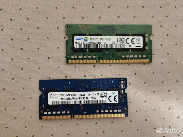 Оперативная память ddr3 (sodimm) 4гб (2Гбх2)