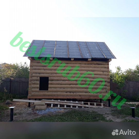 Сруб бани из бревна с доставкой и сборкой