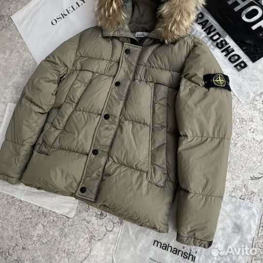 Stone island пуховик crinkle reps down оригинал