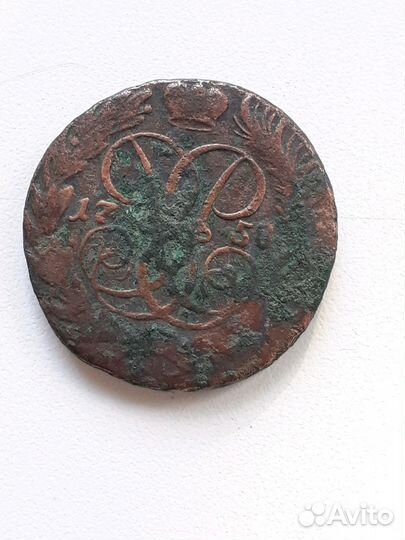 Две копейки 1758г