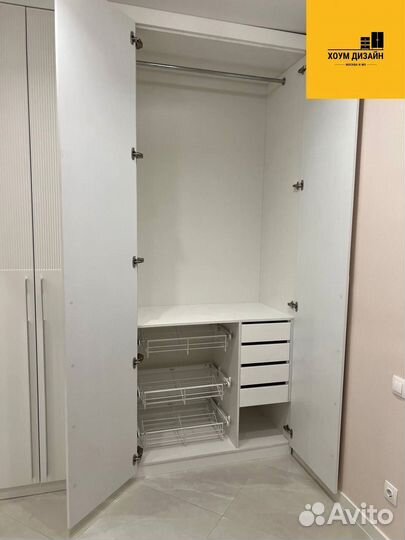 Шкаф распашной с фрезерованными фасадами