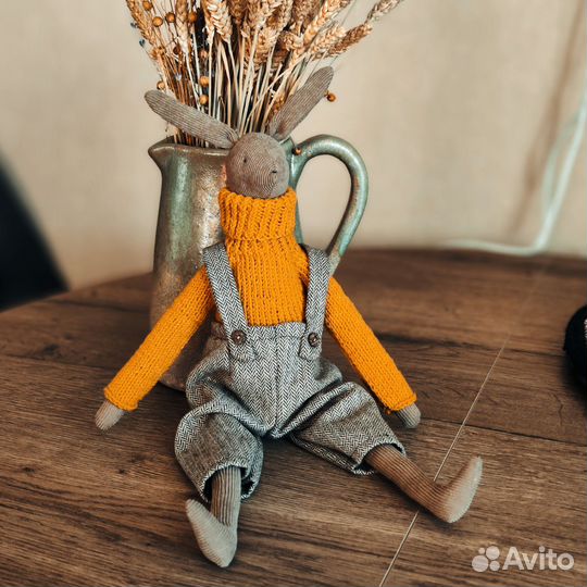 Мягкая игрушка зайчик ручной работы