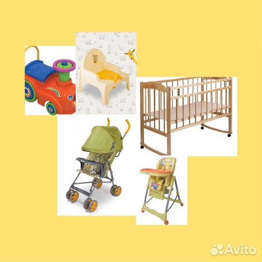 Кроватка/стульчик/коляска/каталка/горшок