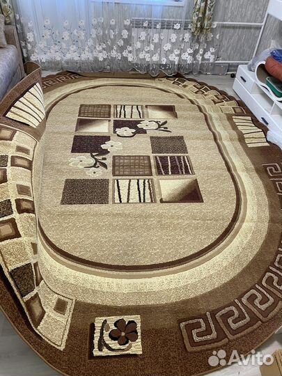 Ковер шерстяной овальный 3х4