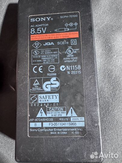 Блок питания sony playstation 2