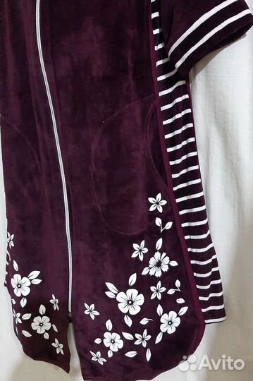 Халат велюровый женский новый р.52