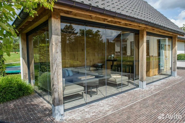 Раздвижные окна двери для беседок, террас, веранд