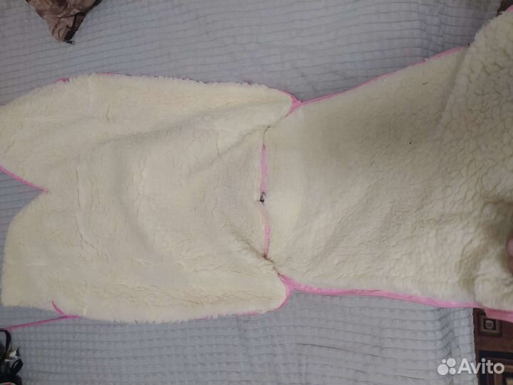 Зимний конверт в коляску на овчине