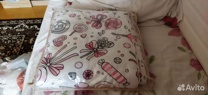 Комплект в коляску подушка матрас одеяло