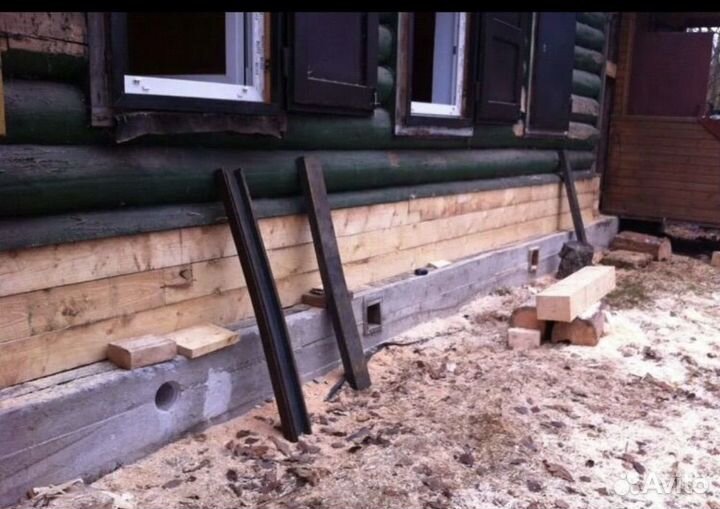 Поднятие домов замена венцов