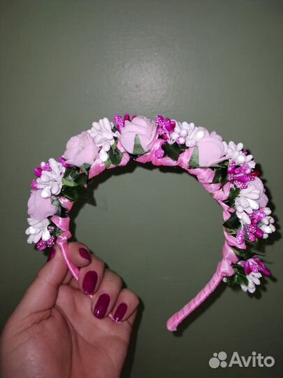 Ободок с цветами