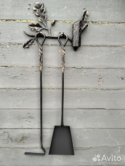 Кованый набор для камина, мангала, бани,печи
