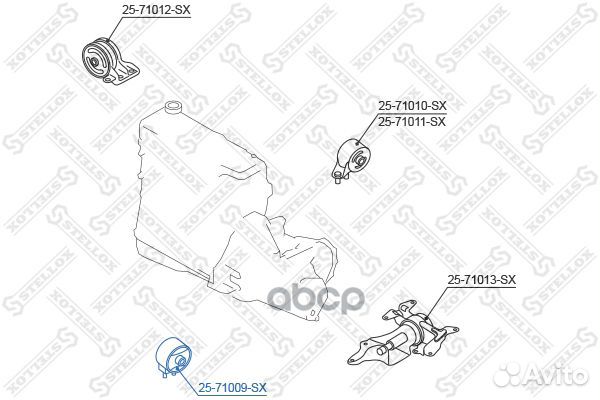 Подушка крепления двигателя 2571009SX 2571009SX