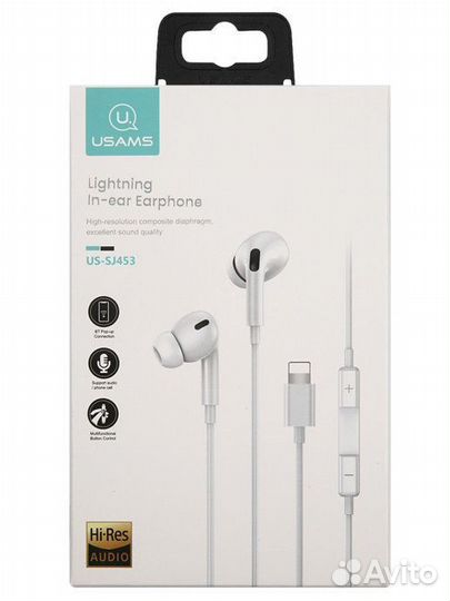 Гарнитура usams EP-41 White Lightning